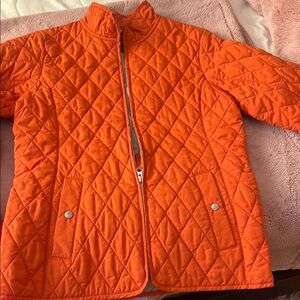 Orange Quilted Kids Jacket
